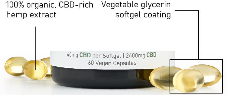 Diagram Of Vegan Cbd Softgels