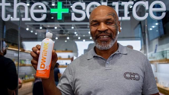 Mike Tyson Holding Cbd Drink